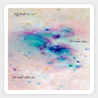 Carl Sagan Cosmos Quote Pastel Space Scene Sticker